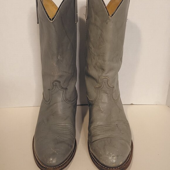 1980s ACME DINGO Western 14" Boots Men's 11D Style 5113 Gray Leather *Read - Picture 3 of 15